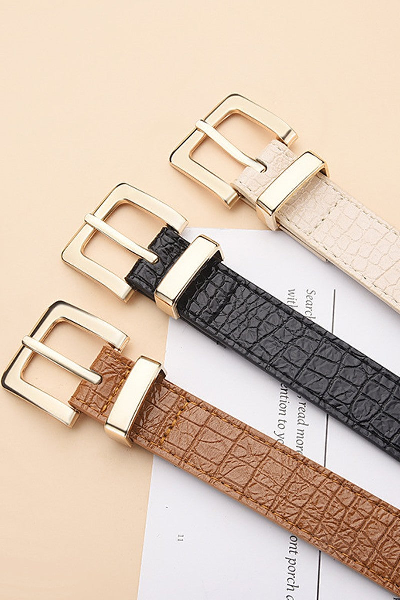 Crocodile Leather Fashion Belt (Pre-Order Today)