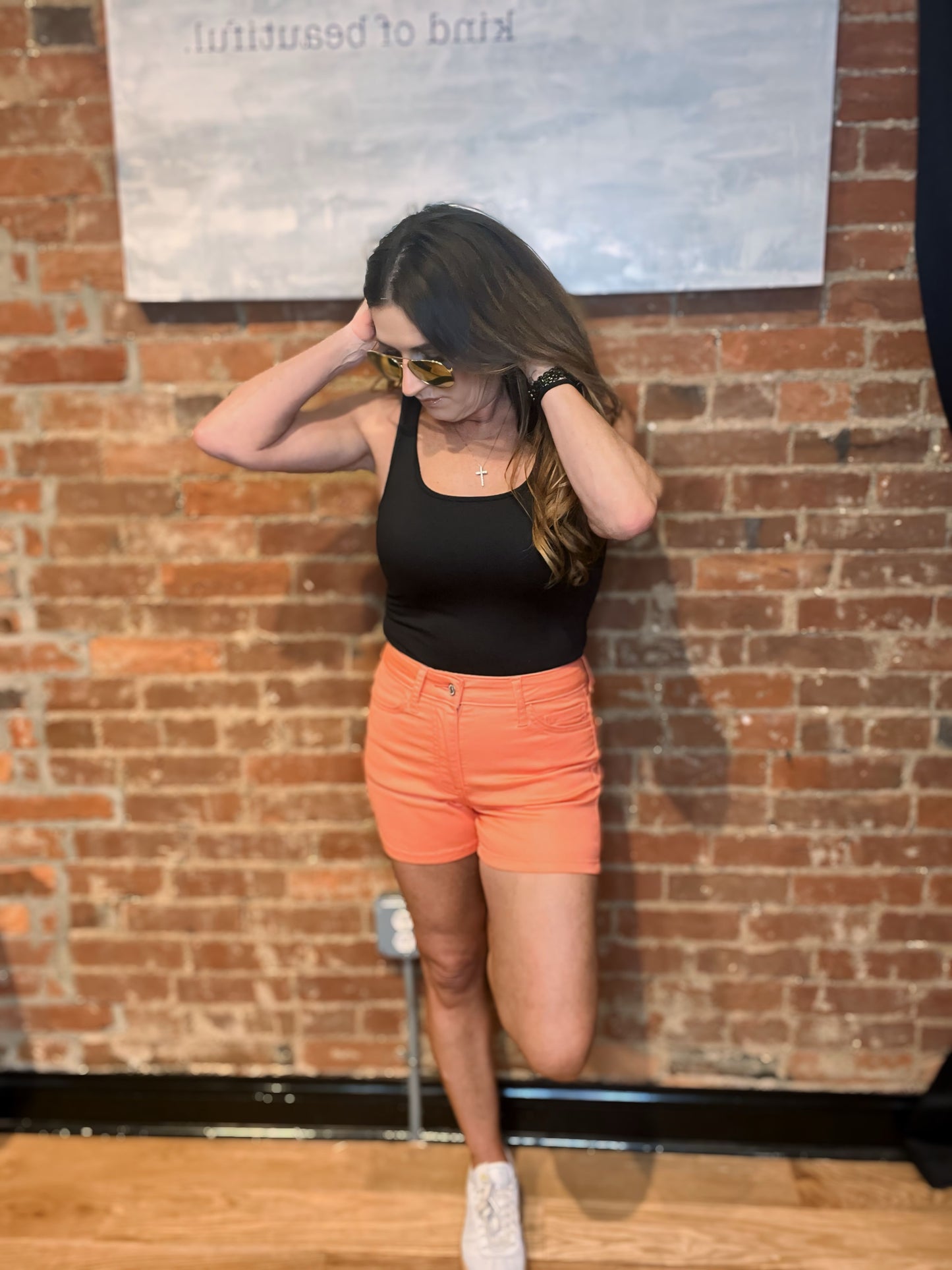 Zenana High Rise Color Denim Shorts