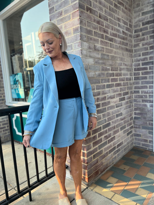 The Boss Babe Blazer and Shorts Set