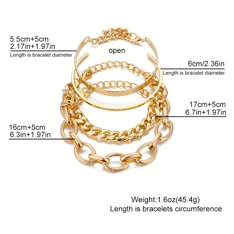 Girls Night Out Gold Bracelet Set