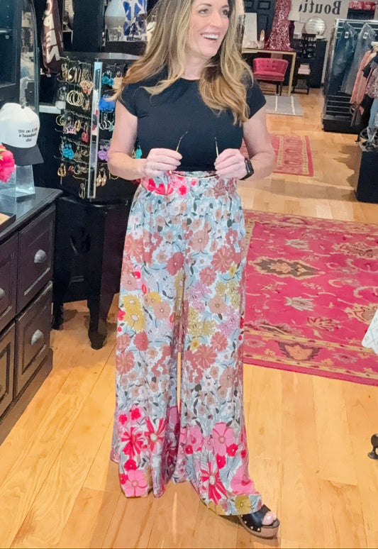 Blooming Mood Wide Leg Pants