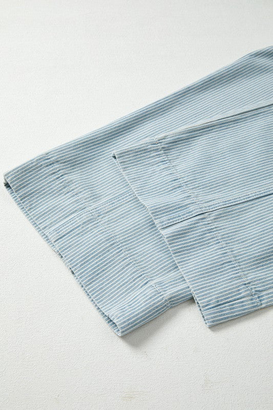 Light blue textured fabric on a white background