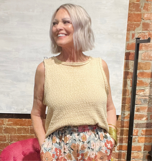 Clean Aesthetic Knit Tank Top