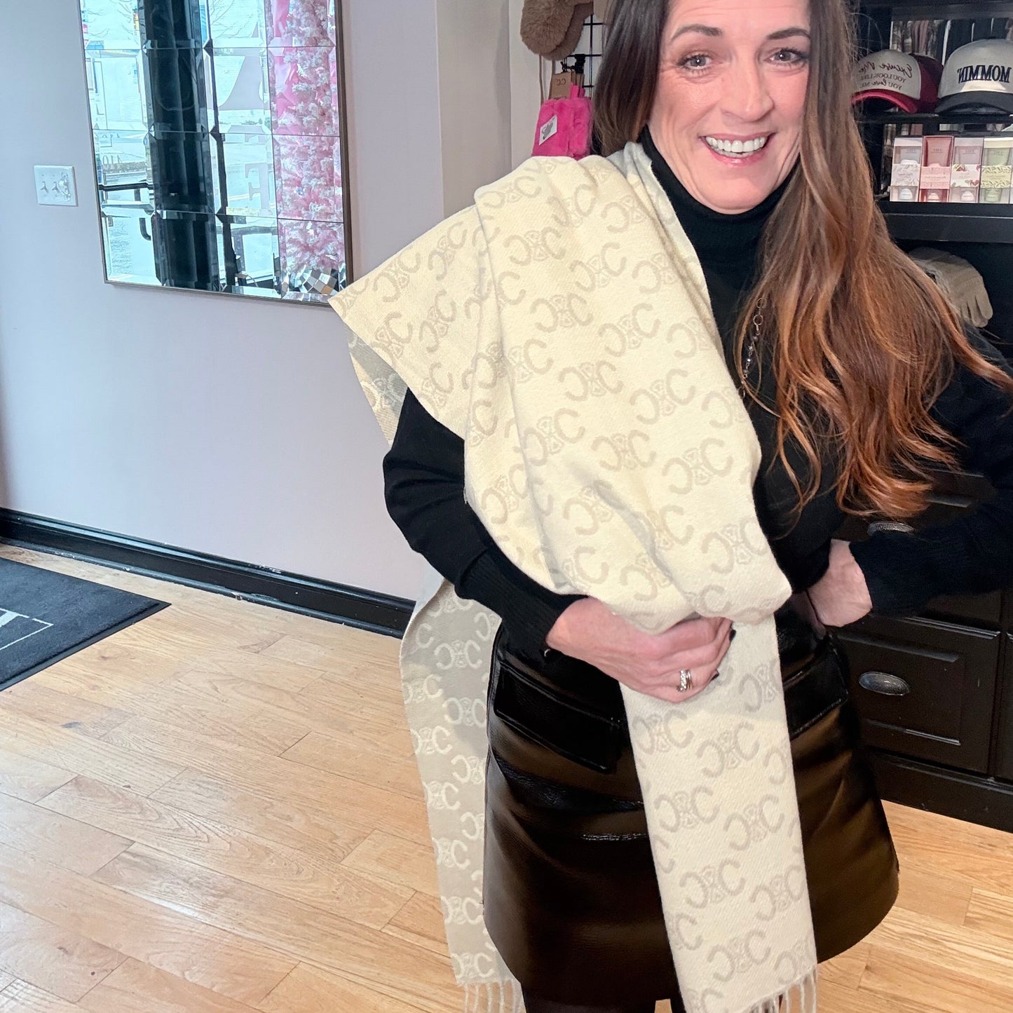 Designer Inspired Symbol Scarf