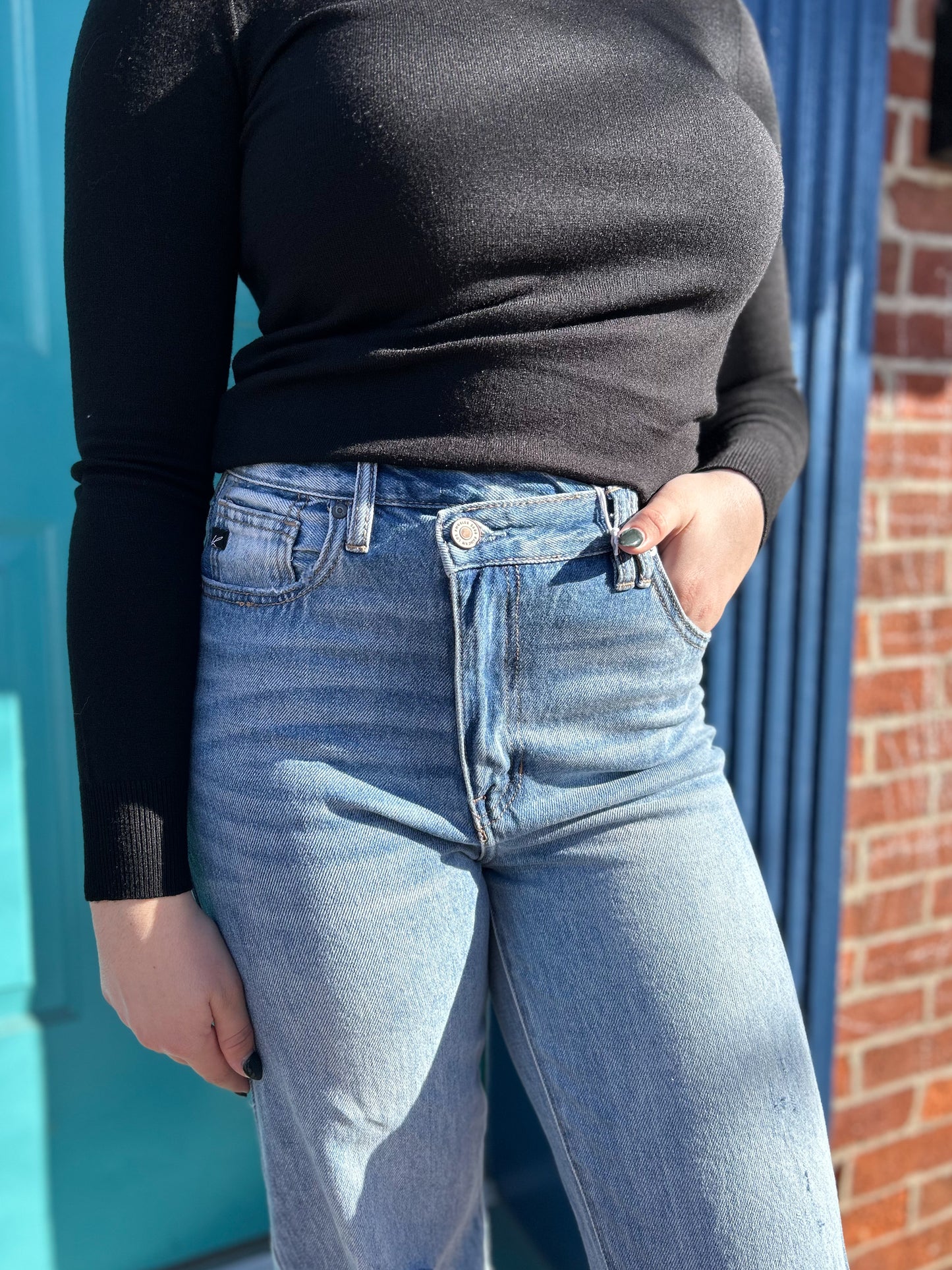 Kancan 90's Wide Leg Straight Jeans