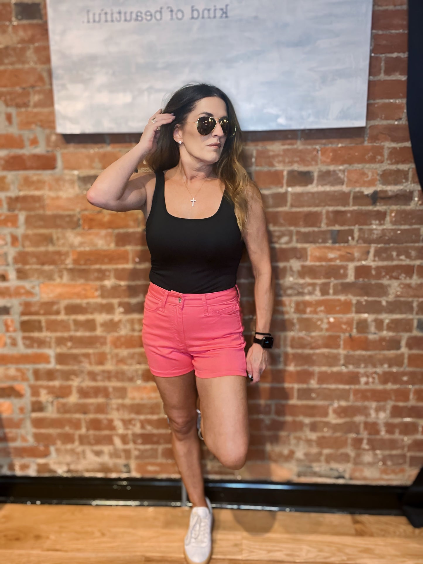 Zenana High Rise Color Denim Shorts