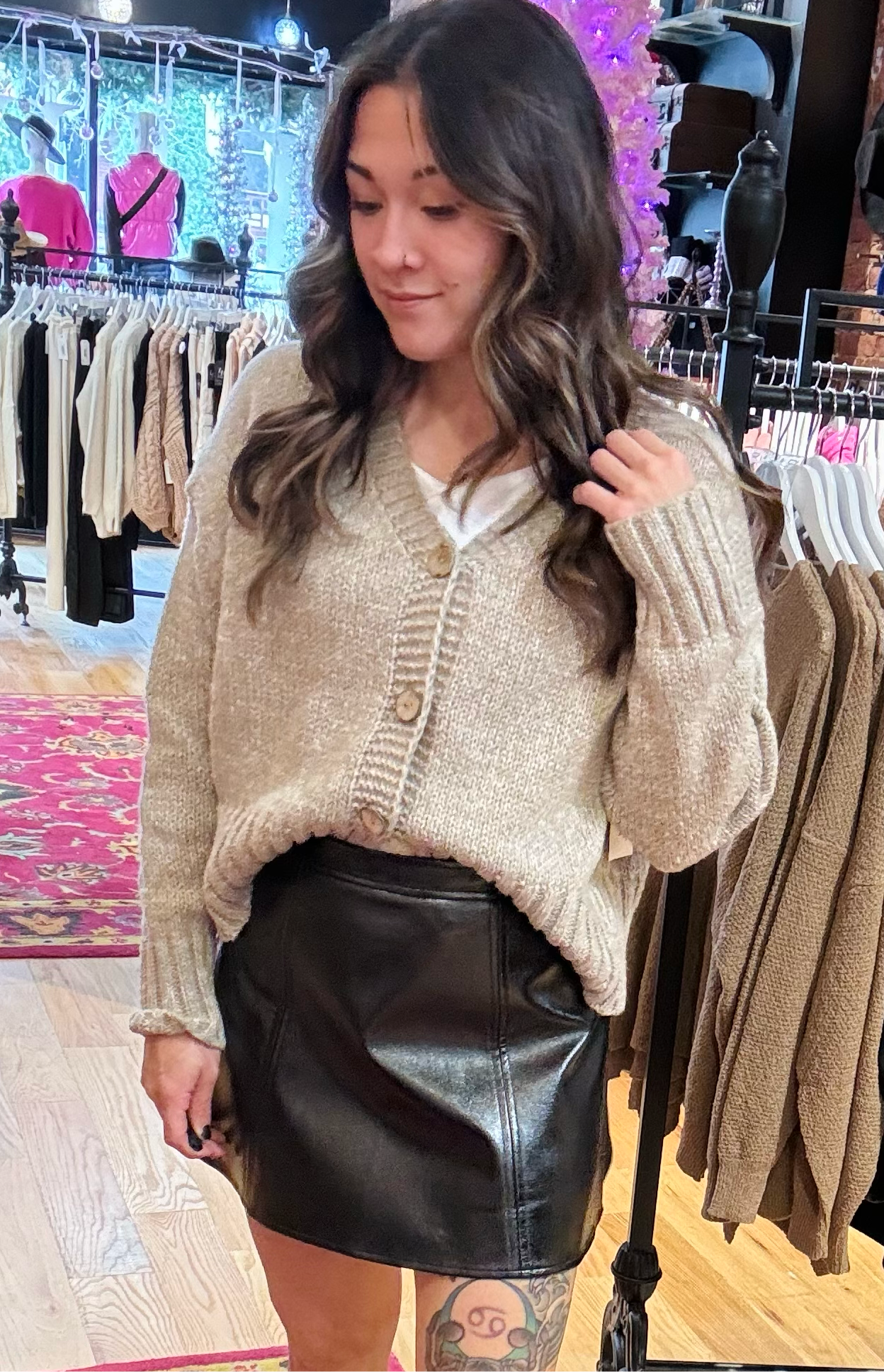 Minigonna metallizzata Flirty Days