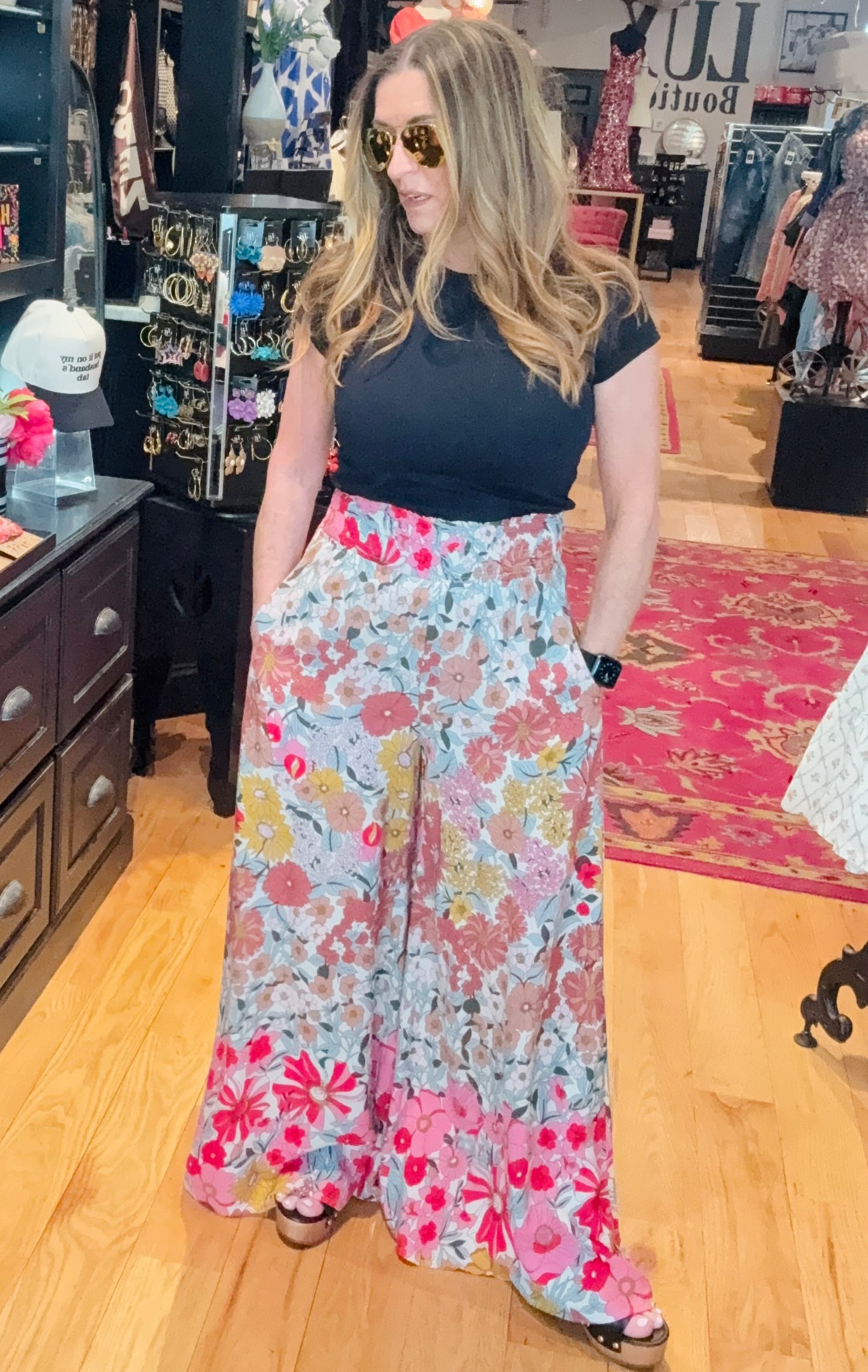 Blooming Mood Wide Leg Pants