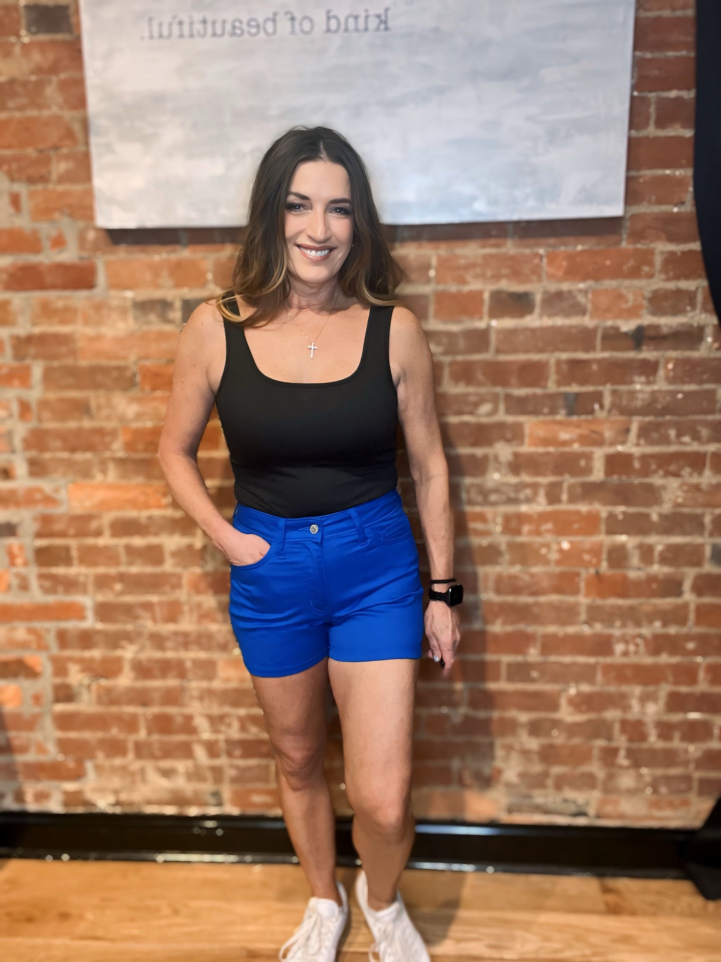 Zenana High Rise Color Denim Shorts