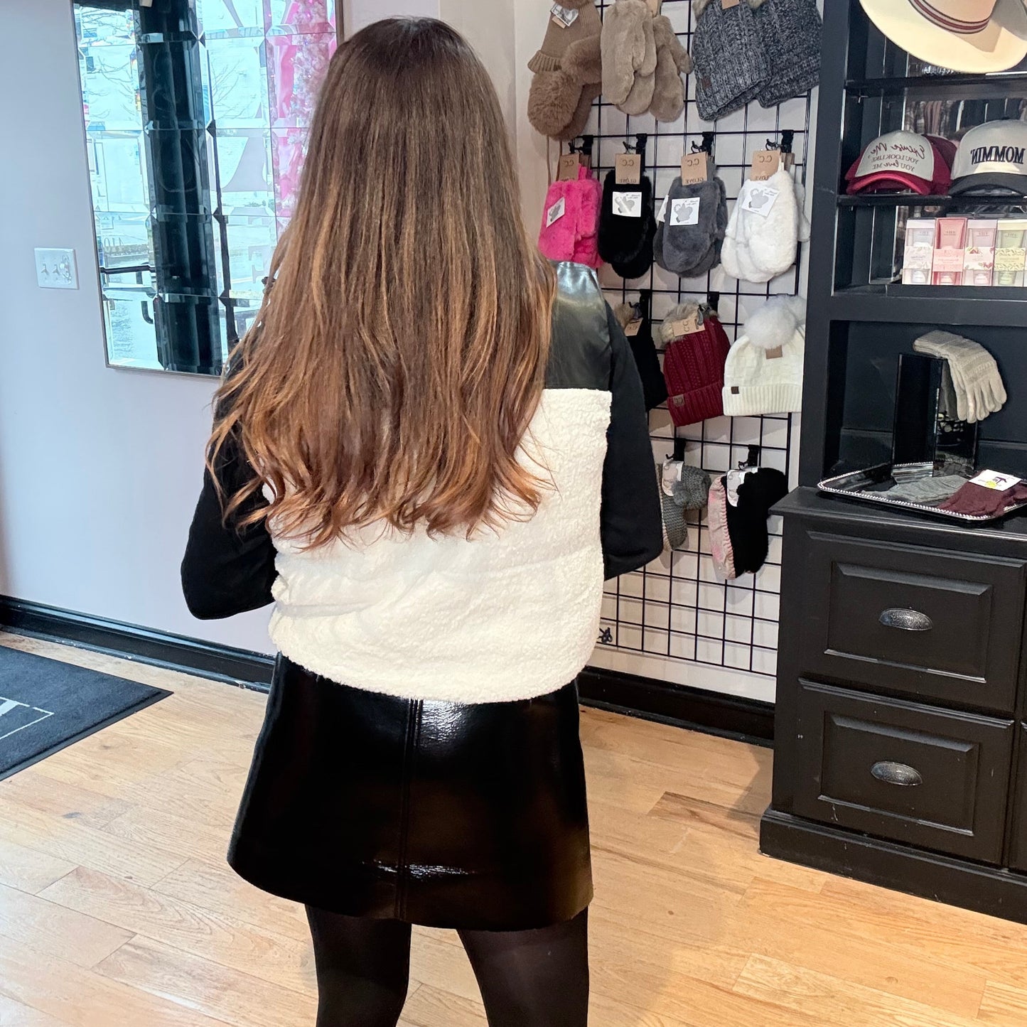 Wintertime Crush Reversible Leather Sherpa Vest