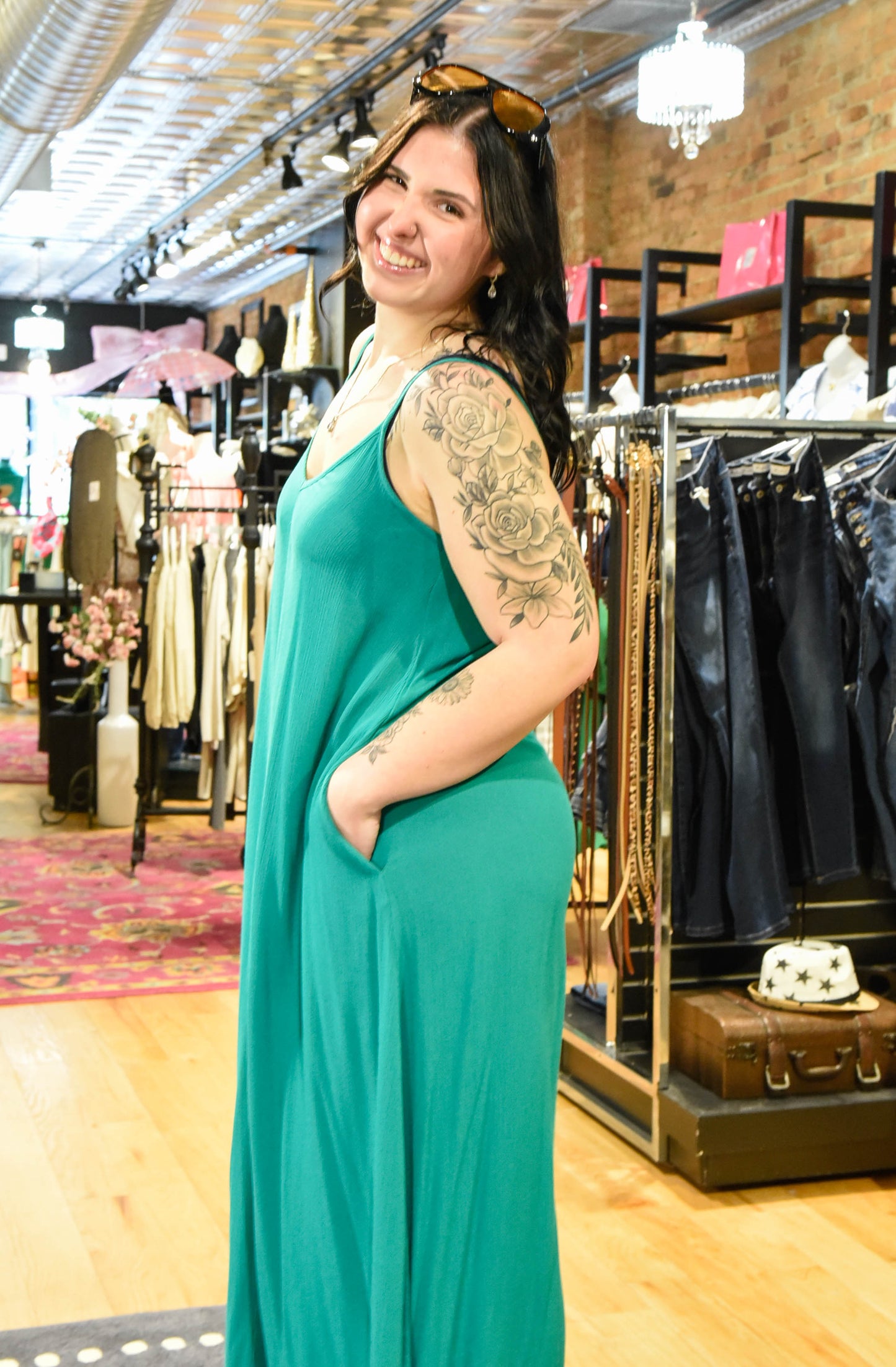 Warm Rays Crinkle Fabric Maxi Dress
