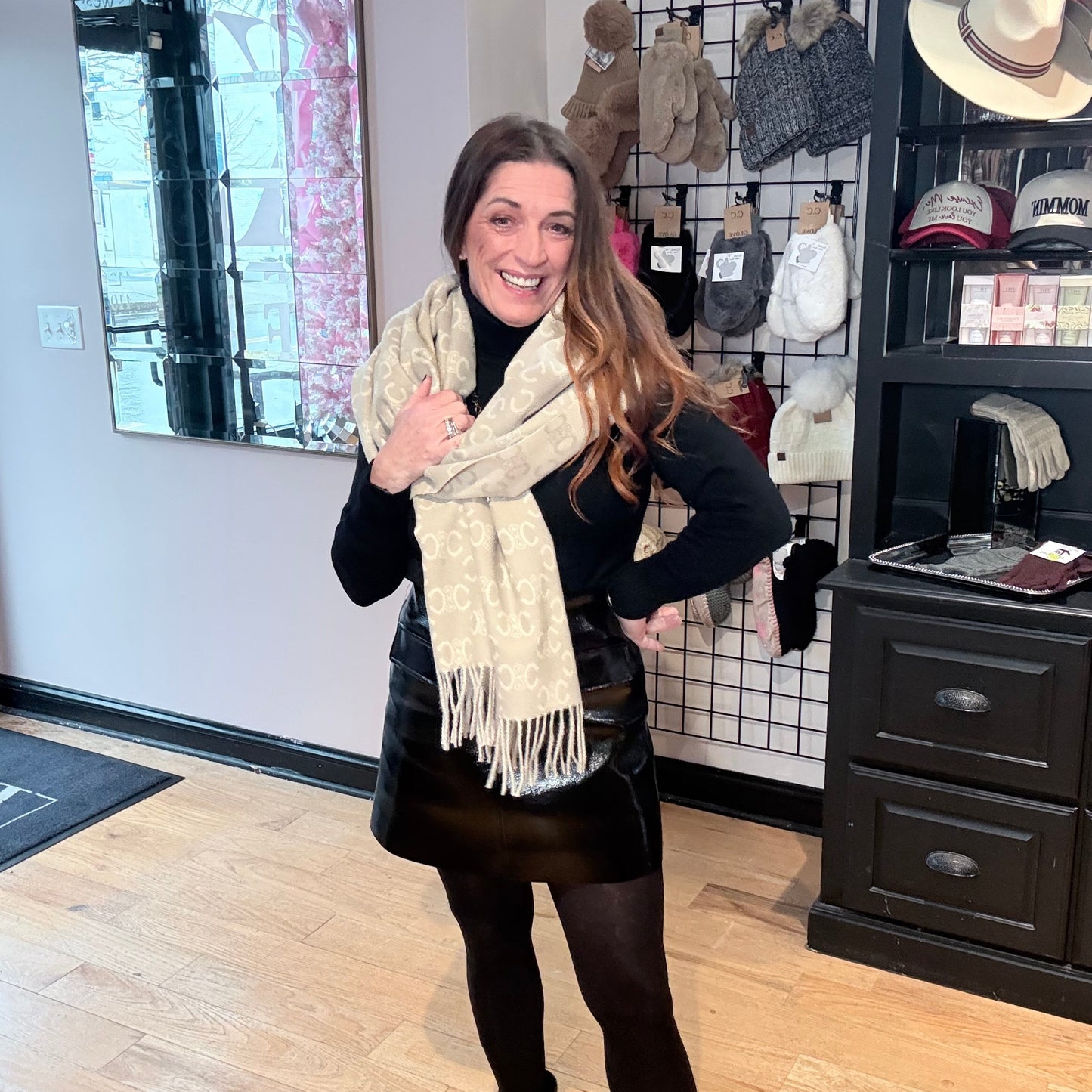 Designer Inspired Symbol Scarf