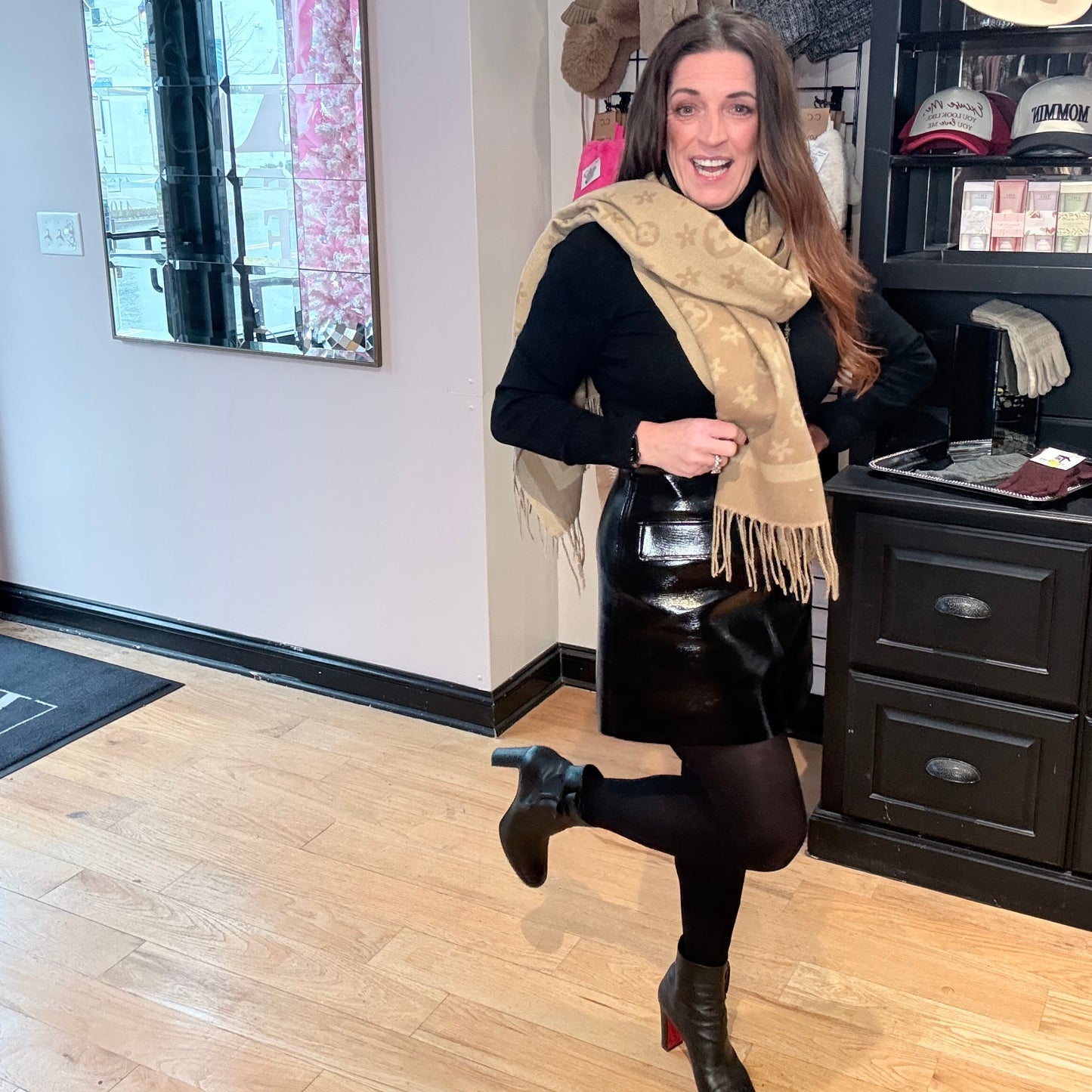 Designer Inspired Monogram Pattern Scarf