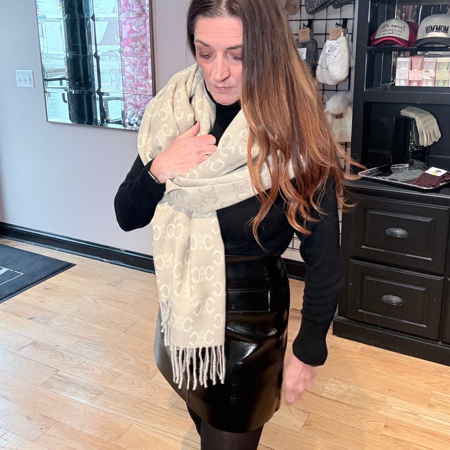 Designer Inspired Symbol Scarf