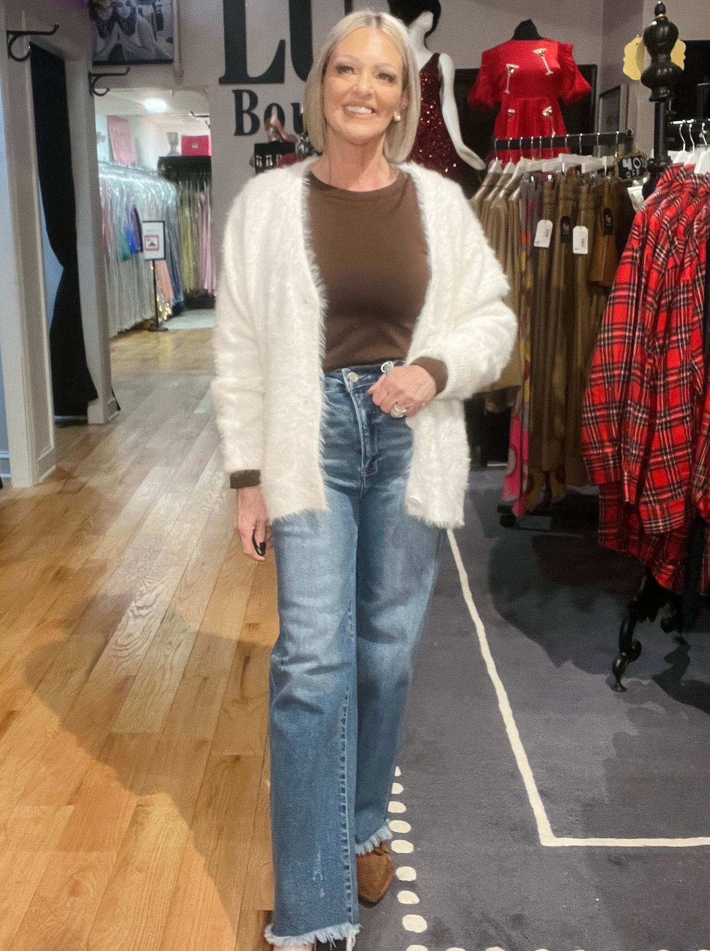 Signature Sunday Faux Fur Cardigan