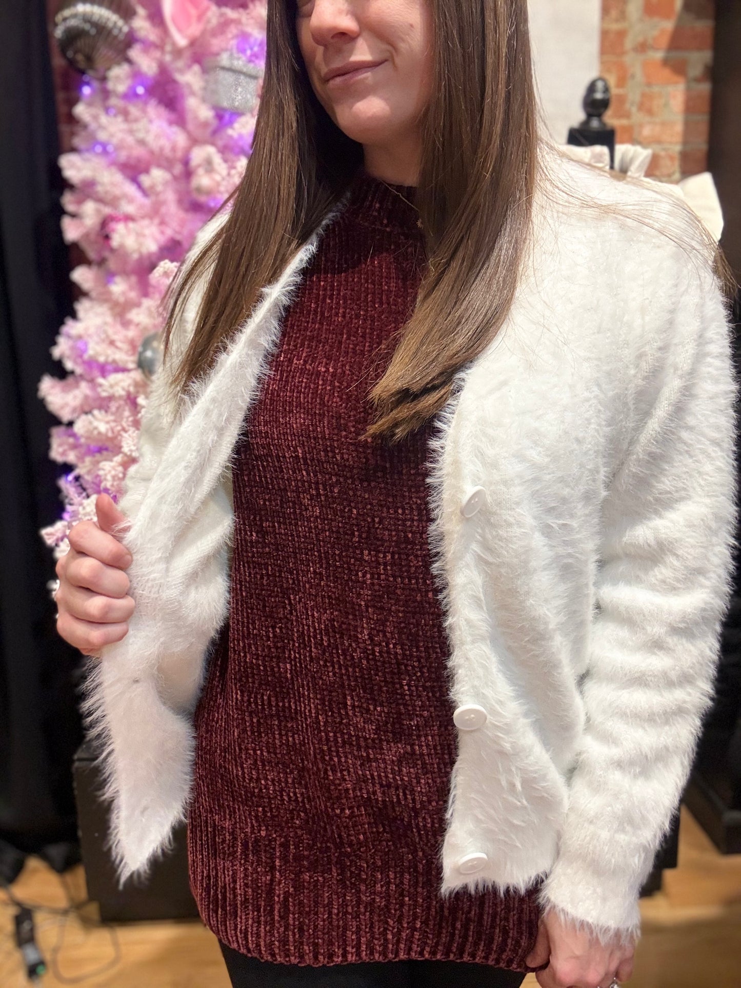 Signature Sunday Faux Fur Cardigan