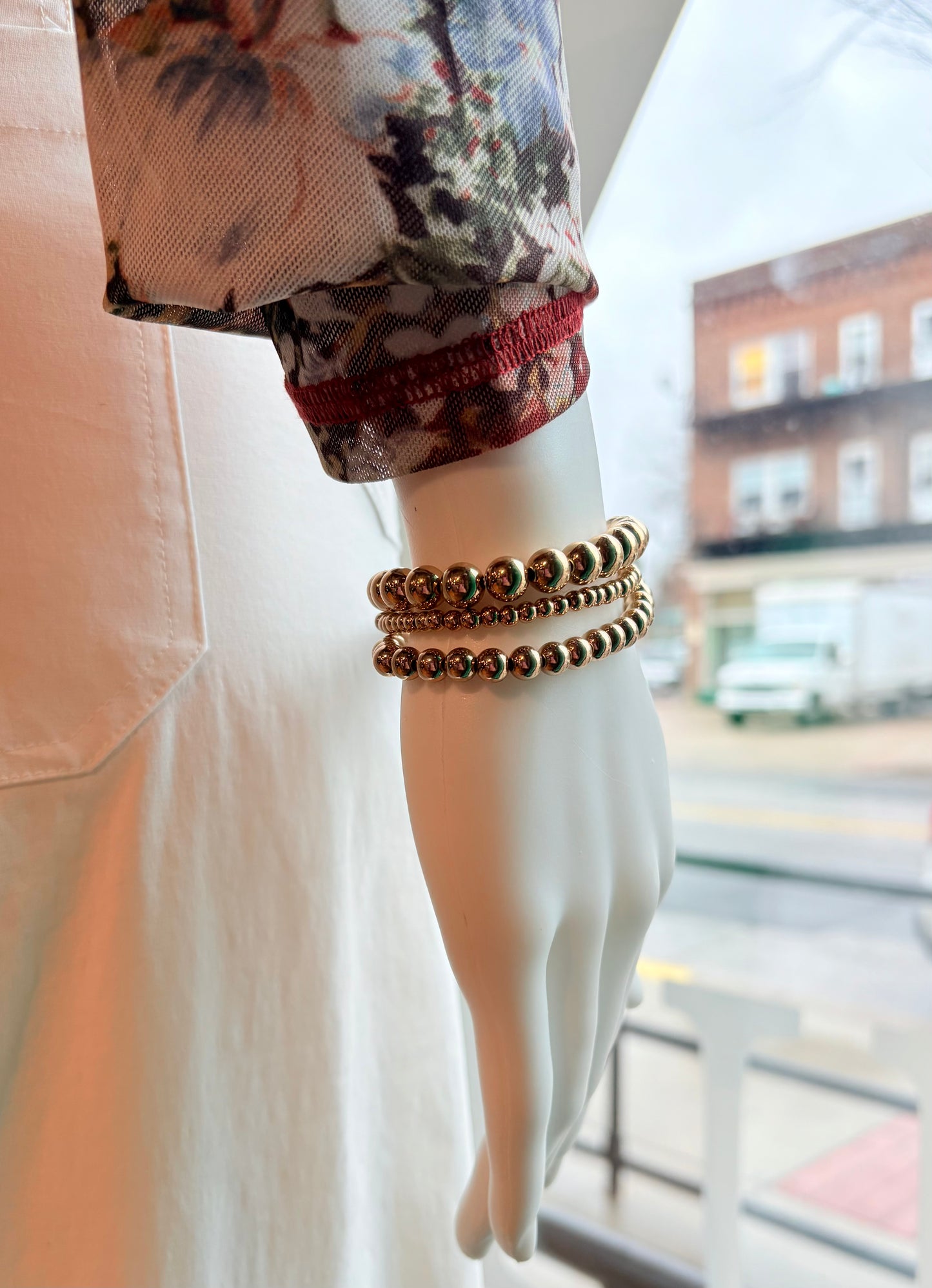Chloe Beaded Stretch Bracelet Stack