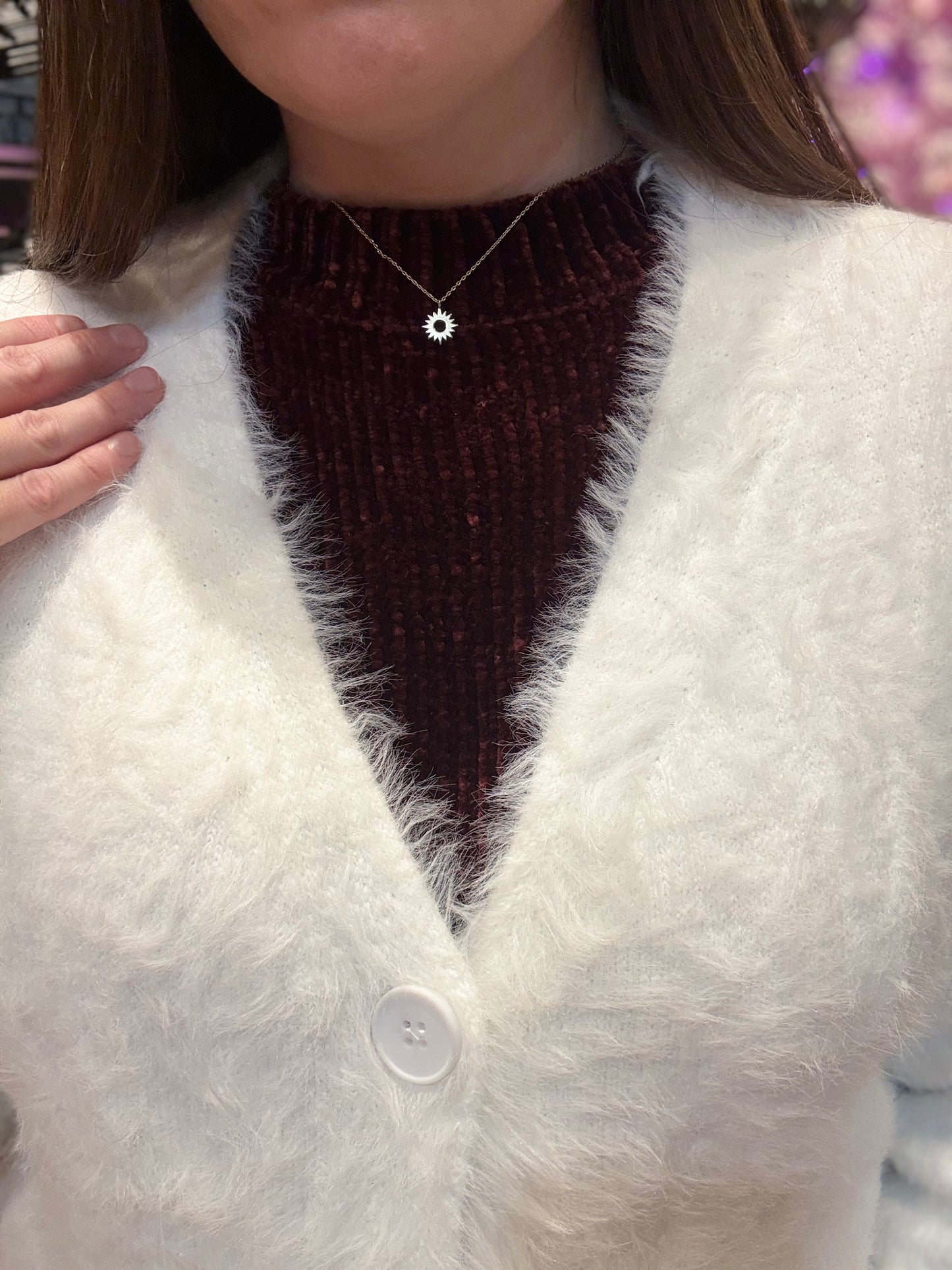 Signature Sunday Faux Fur Cardigan