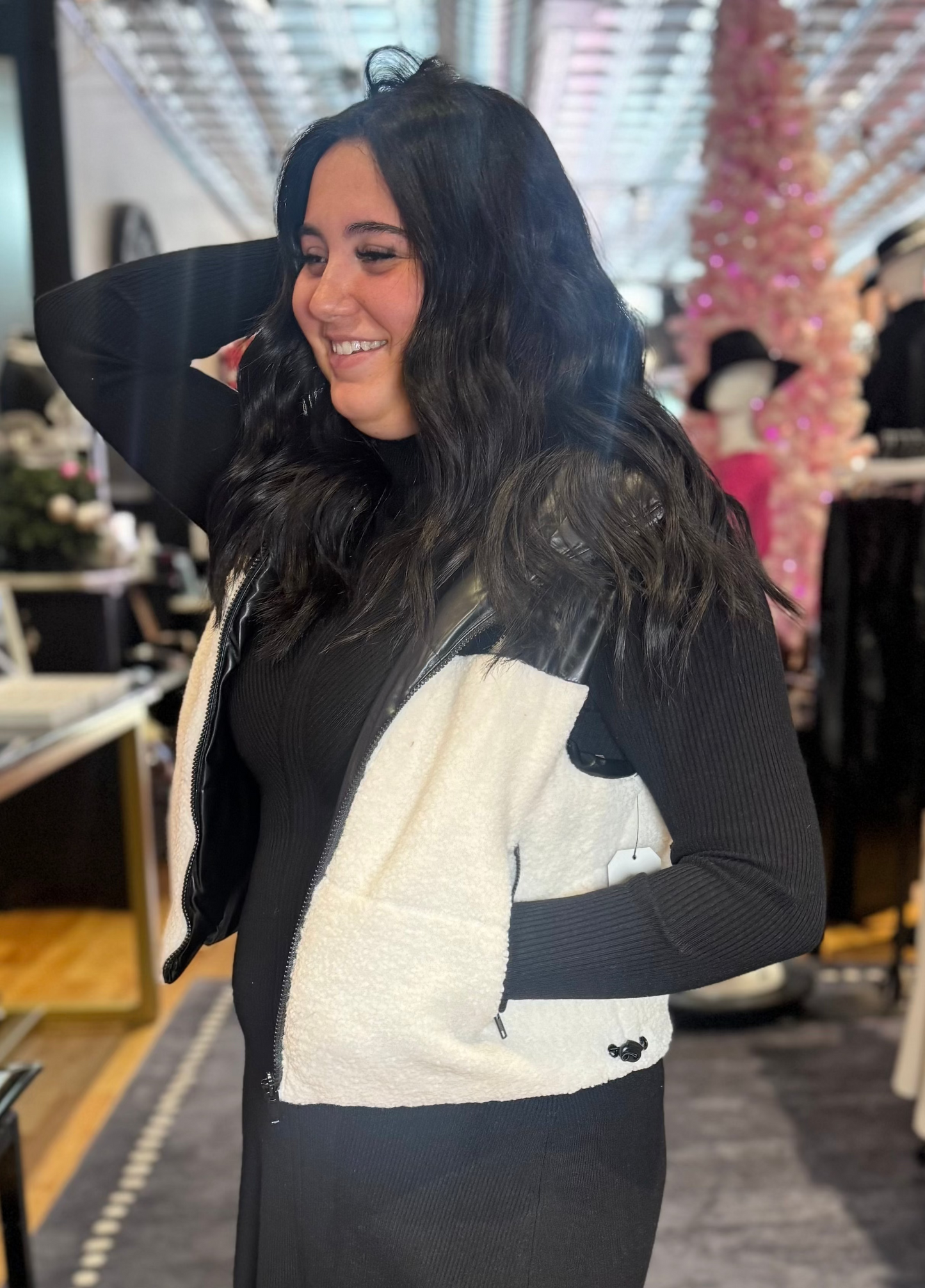 Wintertime Crush Reversible Leather Sherpa Vest