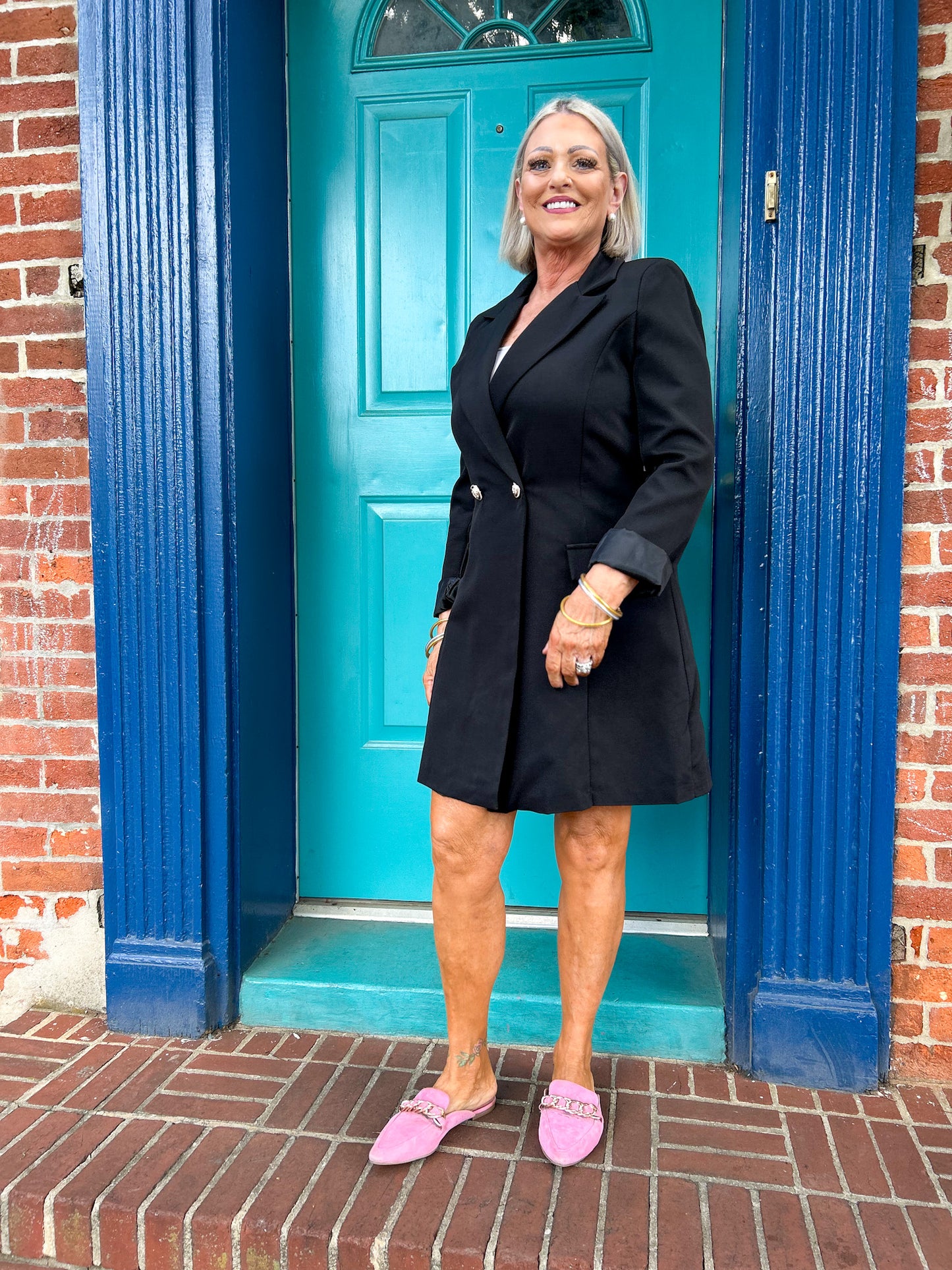 Business In The Front Blazer Dress