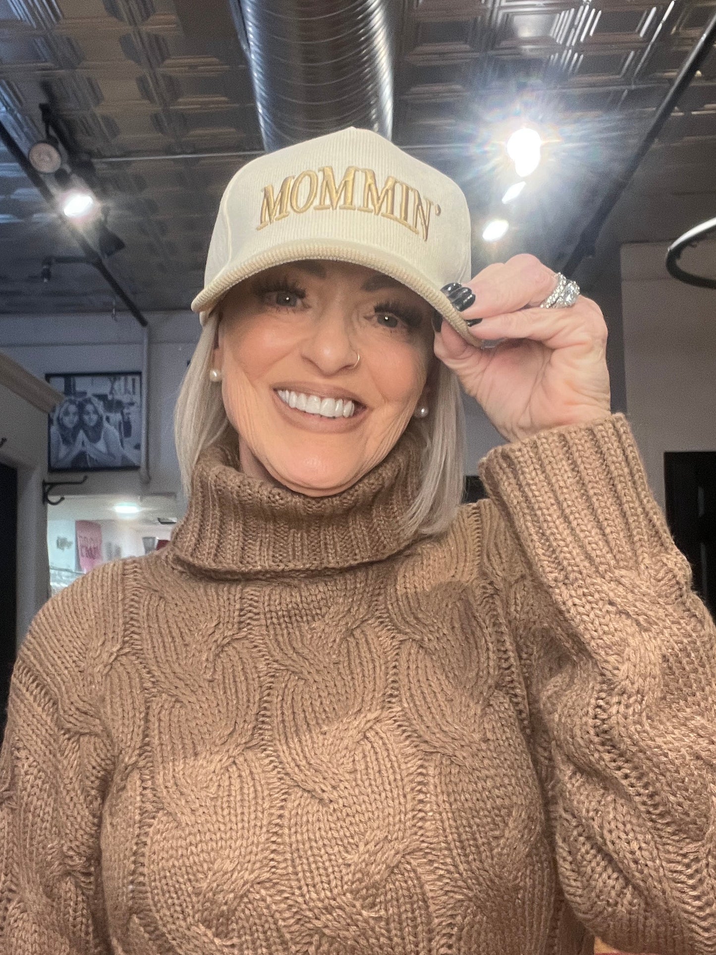 Mommin' Two Tone Corduroy Cap