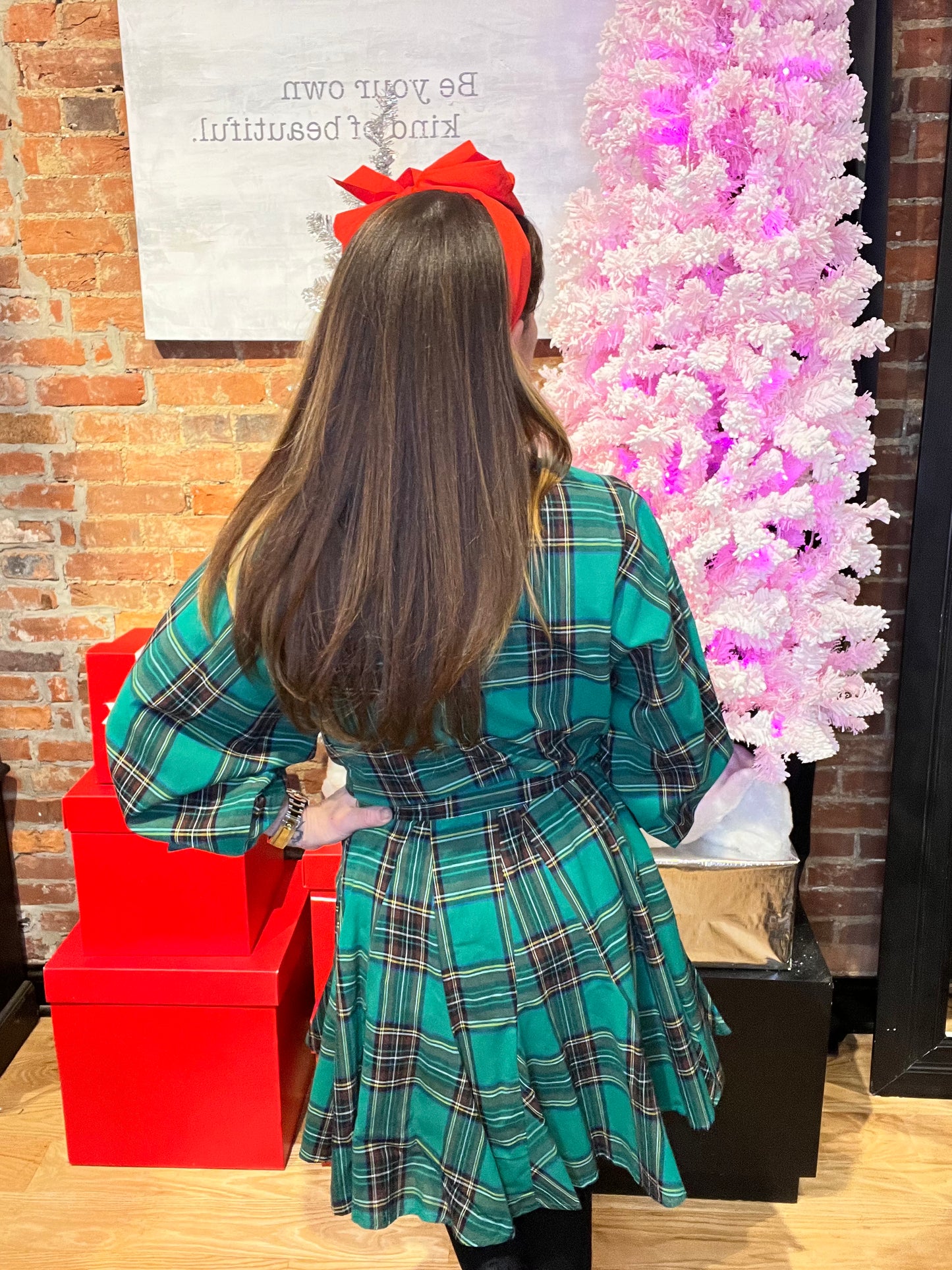 Pour the Punch Plaid Dress