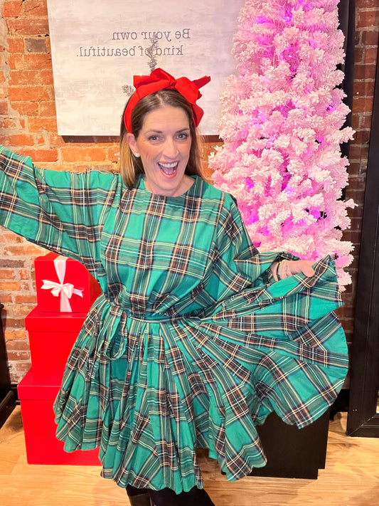 Pour the Punch Plaid Dress