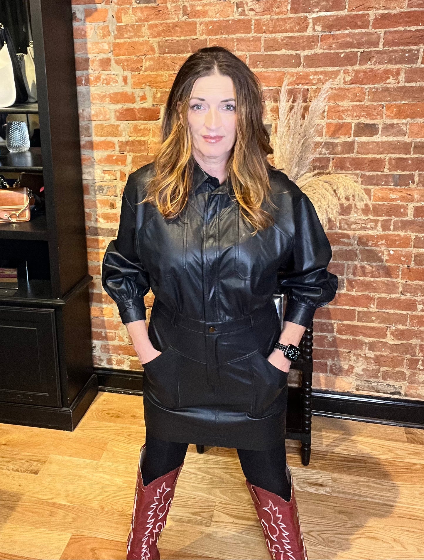 Boss Lady Vegan Leather Dress