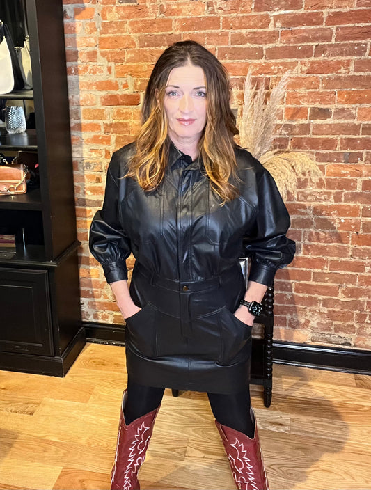 Boss Lady Vegan Leather Dress