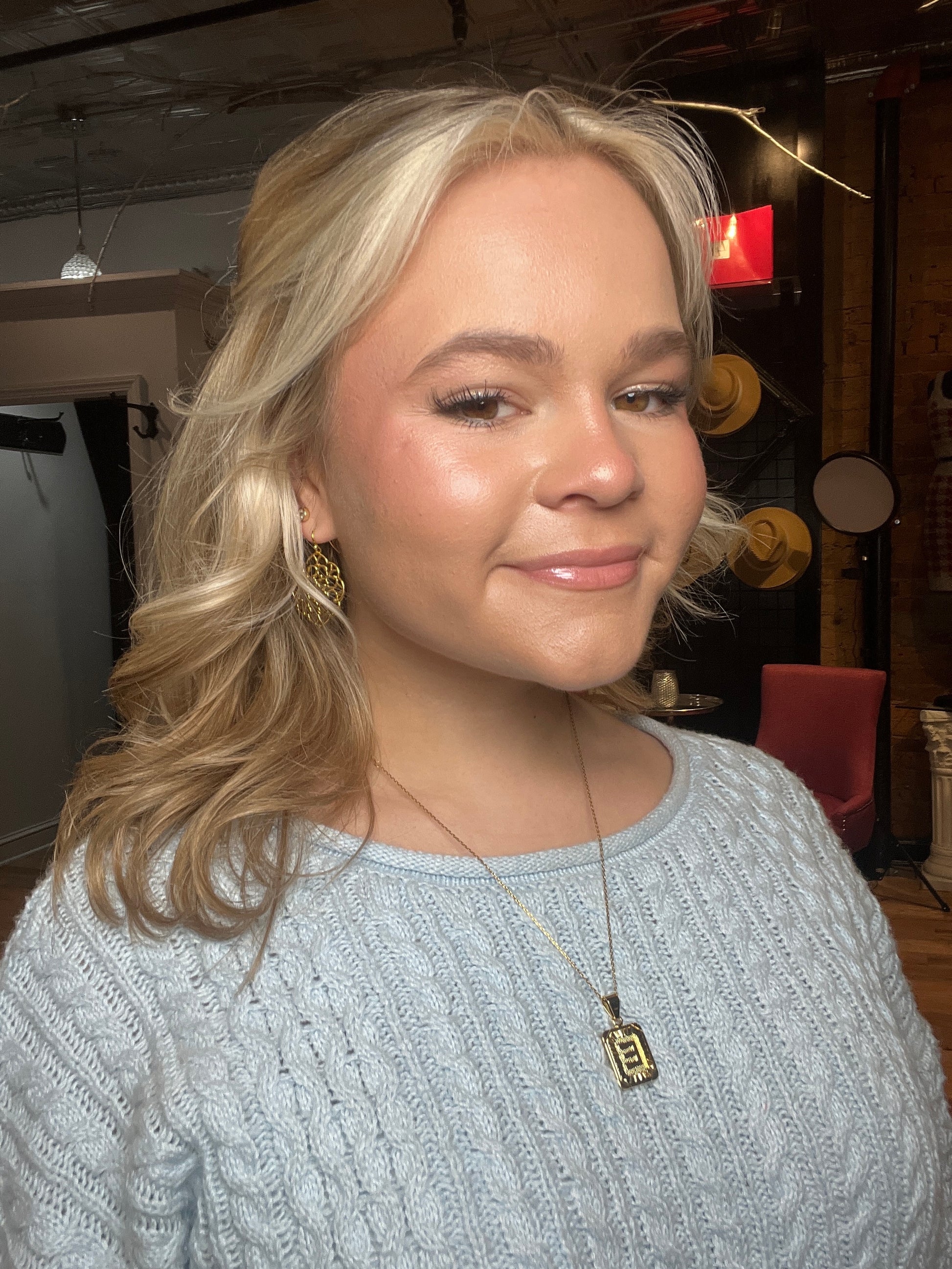 LUX Boutique Lovely Words Gold Initial Necklace