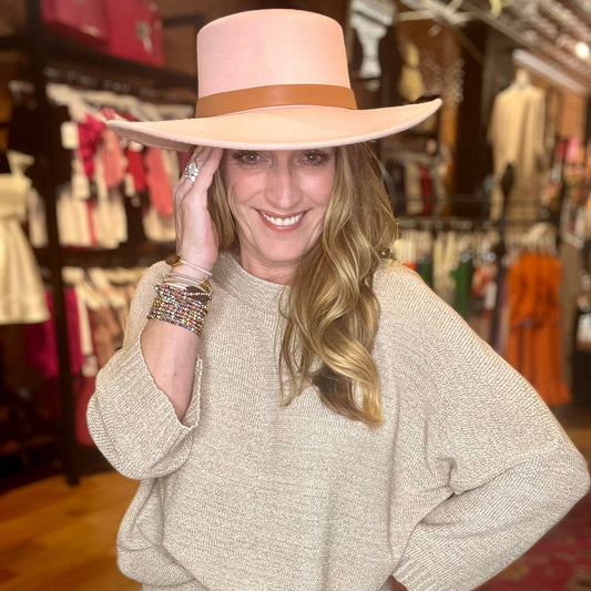Harlow Leather Band Fedora Hat