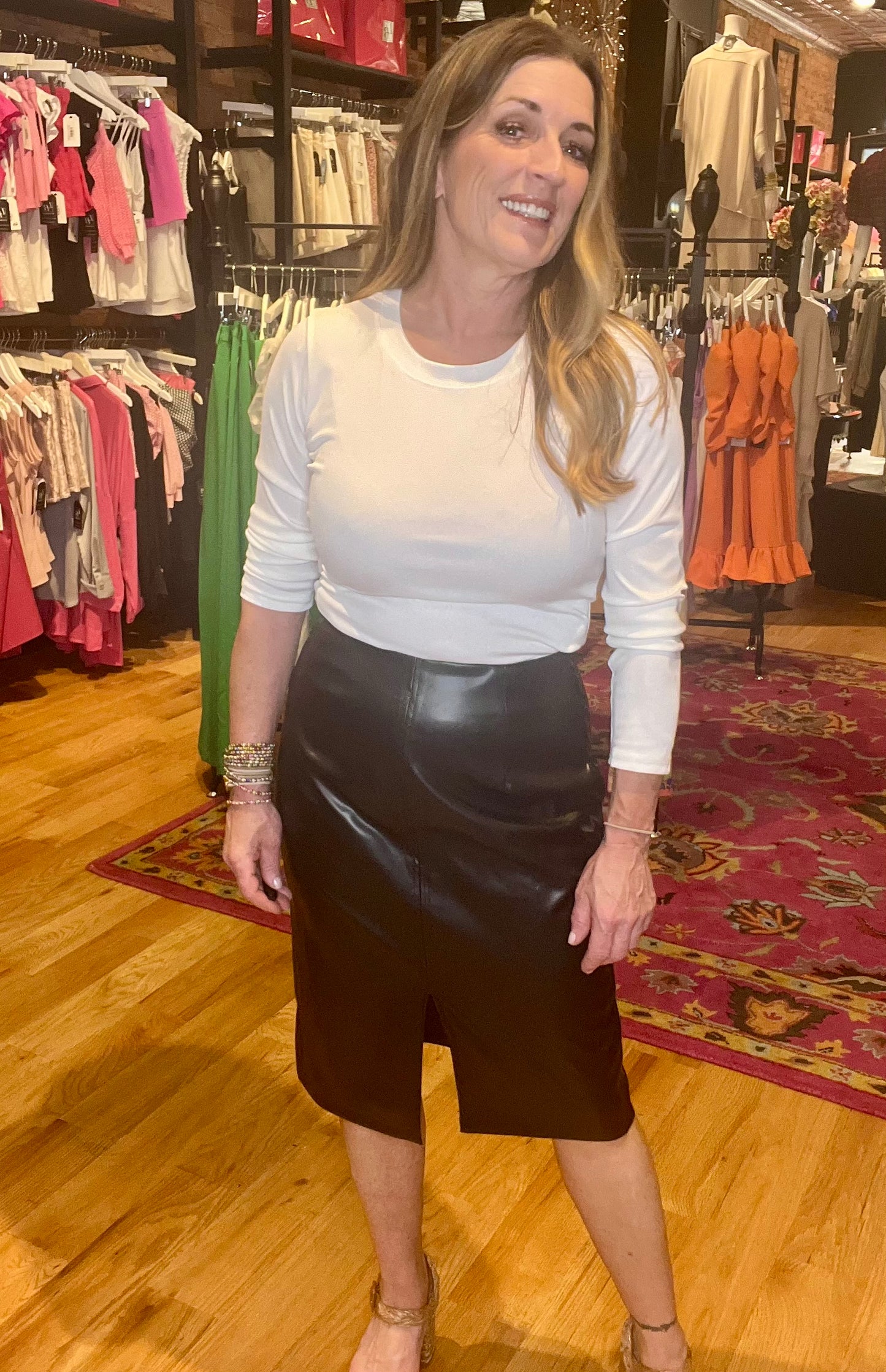 Seeking Sleekness Leather Skirt