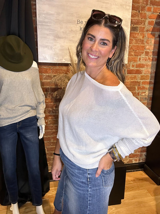 Fashionable Forecast Off-The-Shoulder Sweater