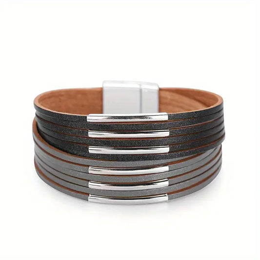 Alter Ego Leather Magnetic Bracelet