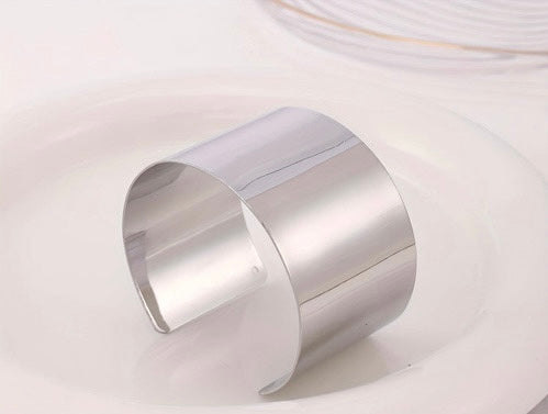 Silver Metal Cuff Bracelet