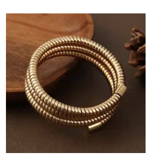 Upscale Impression Gold Coil Bracelet