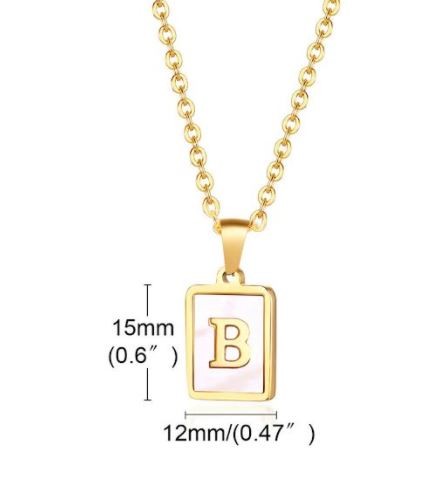 All Yours Mother Of Pearl Gold Initial Necklace