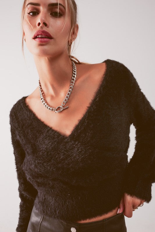 Get Cozy With Me Chenille Wrap Sweater