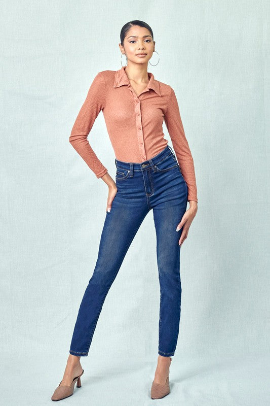 Jeans super skinny a vita alta Kancan