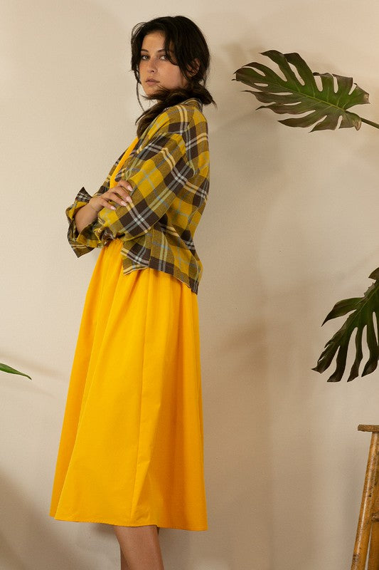 Follow Your Path Plaid Cropped Jacket