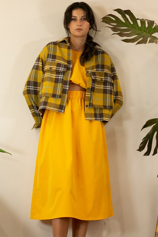 Follow Your Path Plaid Cropped Jacket