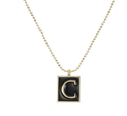 LUX Boutique Reminded of You Gold Initial Necklace Letter C