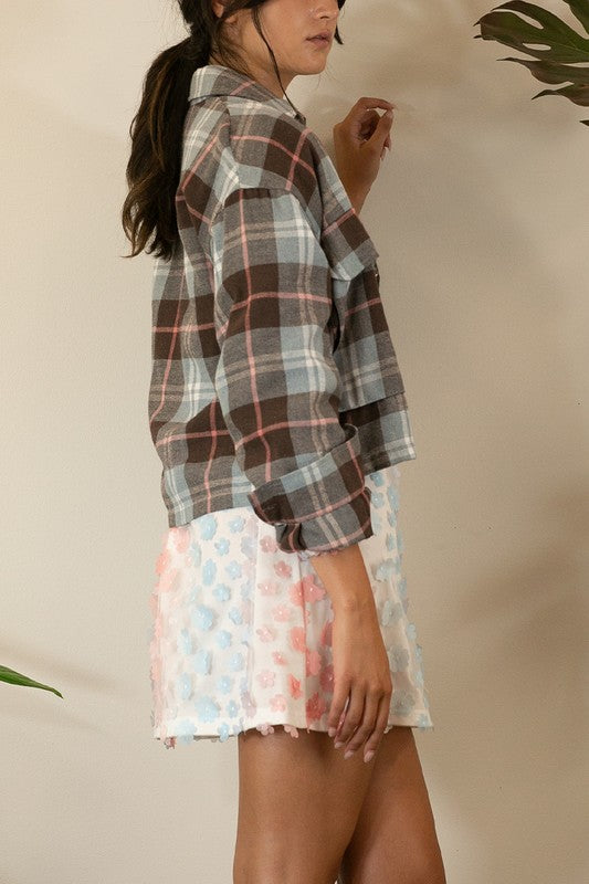 Follow Your Path Plaid Cropped Jacket